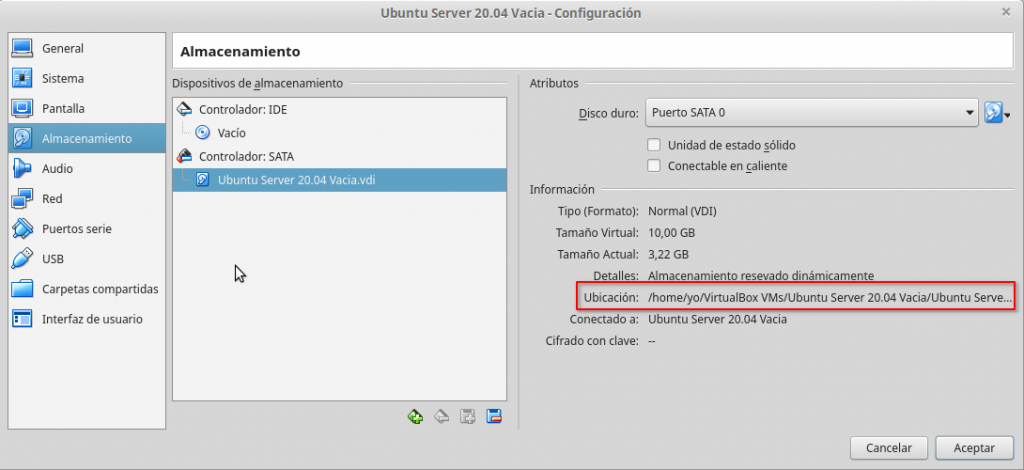 ubuntu server vdi virtualbox